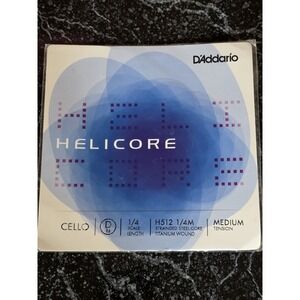 D'Addario - HELICORE Cello Single D String H512 - 1/4M Medium Tension - NEW